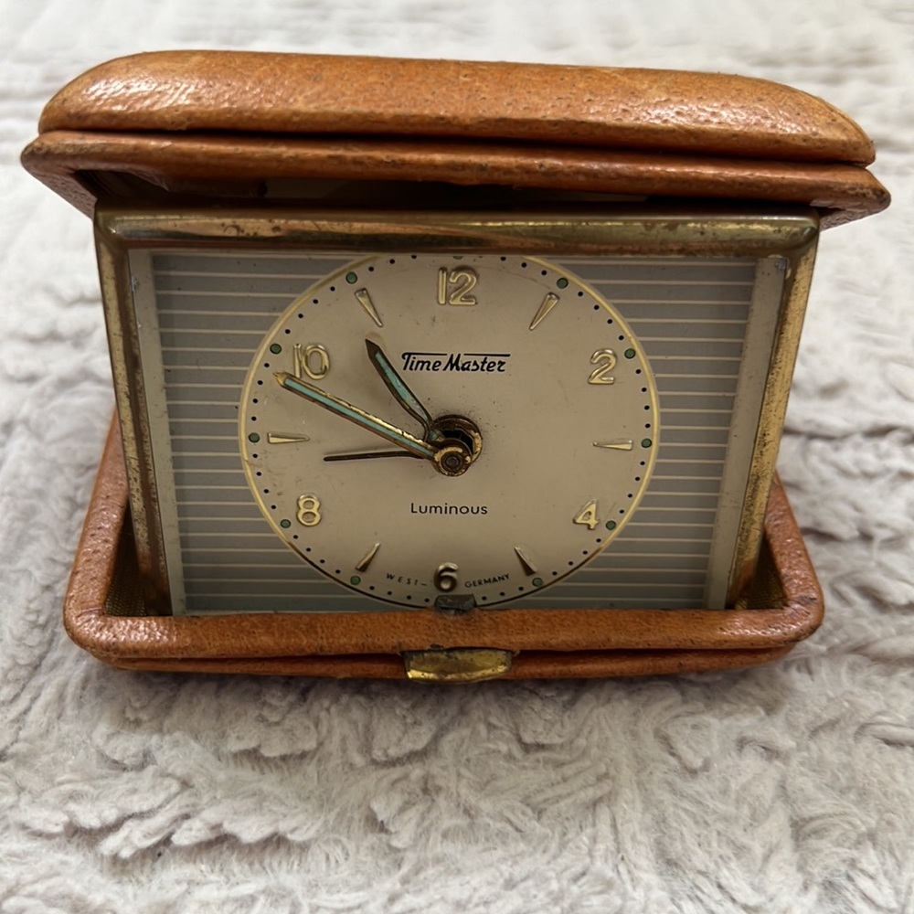Vintage Time Master wind up travel alarm clock West Germany